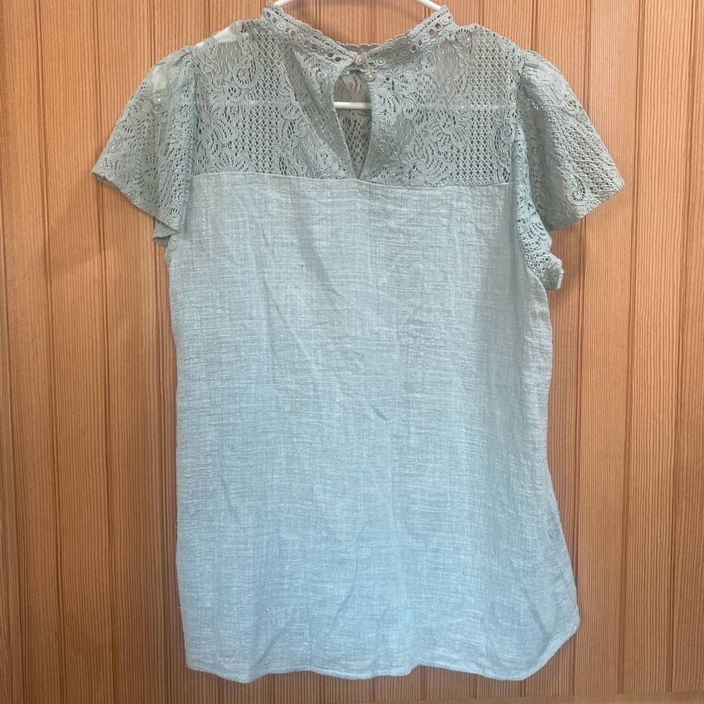 Entro Mint Lace Blouse - Picture 4 of 6